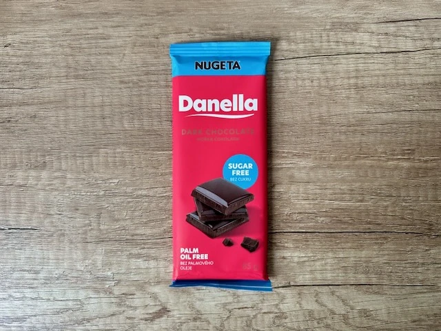 Nugeta Danella Hořká čokoláda bez cukru 85g
