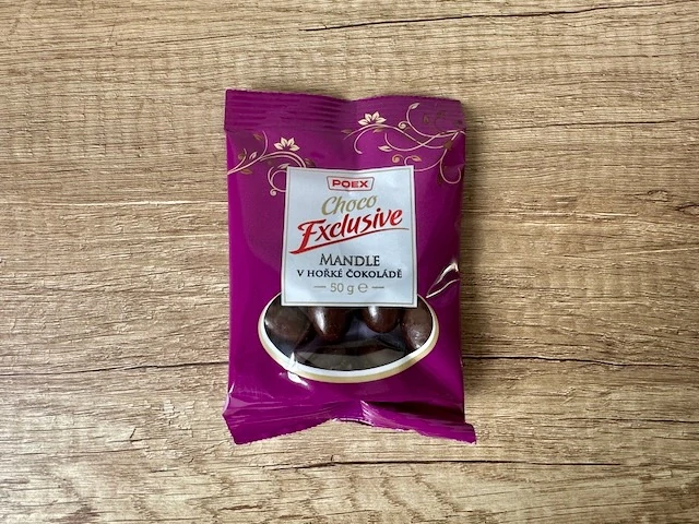 Poex Mandle v hořké čokoládě 50g