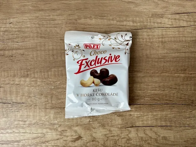 Poex Kešu v hořké čokoládě 80g
