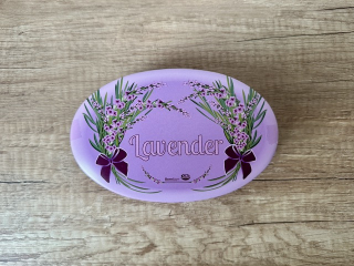 Bonboniéra Born&syn - Levandule oválná plechová dóza 125g