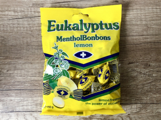 Eukalyptus menthol lemon bonbóny 150g