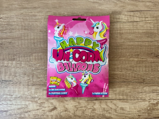 Happy Unicorn Balloons - Práskací bonbóny 8g