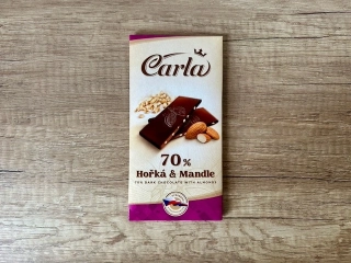 Carla Hořká čokoláda 70% s drcenými mandlemi 80g