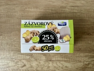 Frape Zázvorový bylinný čaj s limetkou 25% 100g (50x2g)