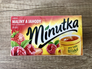 Mokate Minutka ovocný čaj - Maliny a jahody 40g (20x2g)